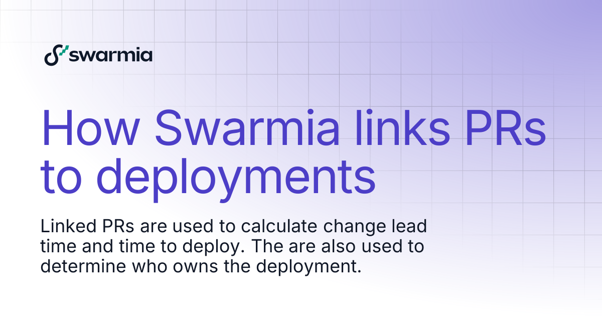 How Swarmia links PRs to deployments | Swarmia docs