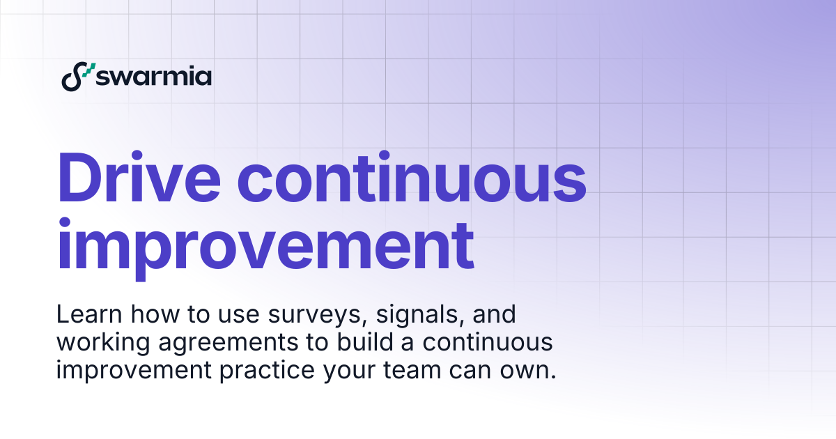 Drive continuous improvement | Swarmia docs