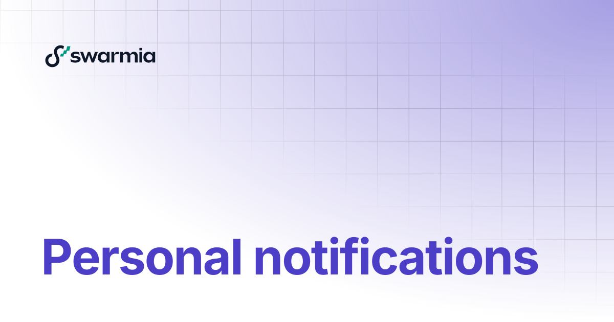 Personal notifications swarmia docs