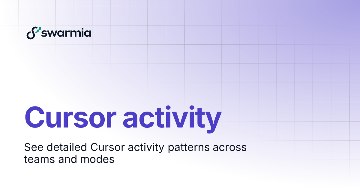 Cursor activity | Swarmia docs