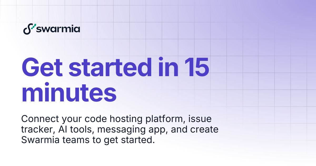 Get started in 15 minutes | Swarmia docs